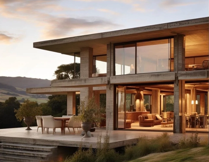 Rammed earth house design by Pryme Projects